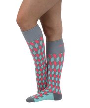 Load image into Gallery viewer, ATN Compression Knee High - Coral Chevron