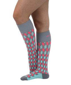 ATN Compression Knee High - Coral Chevron