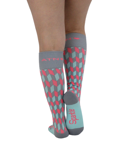 ATN Compression Knee High - Coral Chevron