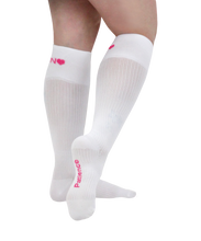 Load image into Gallery viewer, ATN Compression Knee High- Nurse&#39;s Graduate Student White