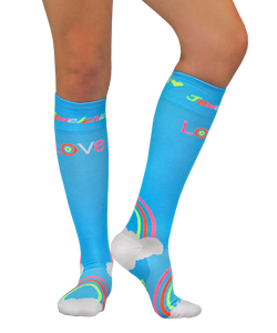 ATN Compression Knee High - Jewelchic Rainbow