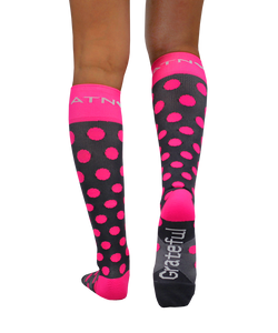 ATN Compression Knee High - Polka Pink