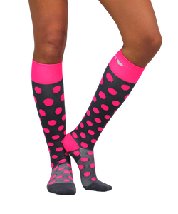 ATN Compression Knee High - Polka Pink