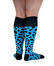 Load image into Gallery viewer, ATN Compression Knee High - Cheetah Cyan